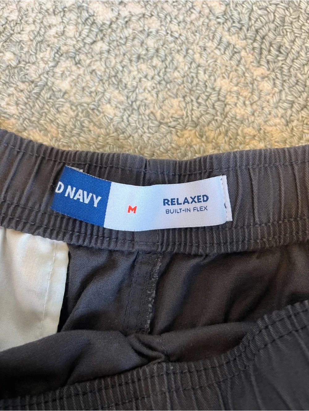 Old Navy Black Men's Cargo Shorts with Elastic Drawstring Waist